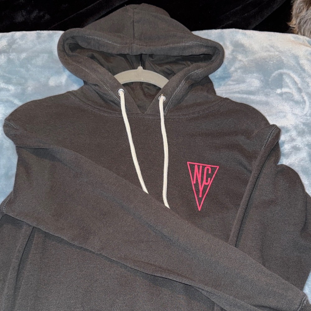 Cotton On Dark Gray Hoodie with Pink Logo
